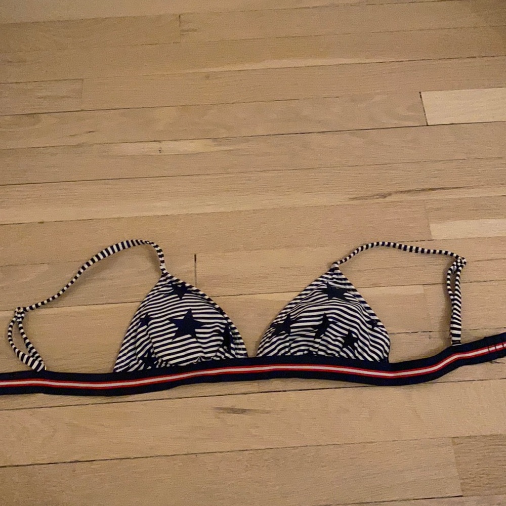 Xhilaration triangle stars and striped bikini top